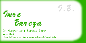 imre barcza business card